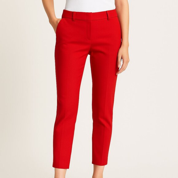 J.Crew Red Slim Ankle Pants - Picture 1 of 4